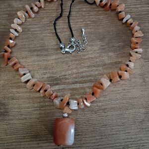 Orange Stone Necklace